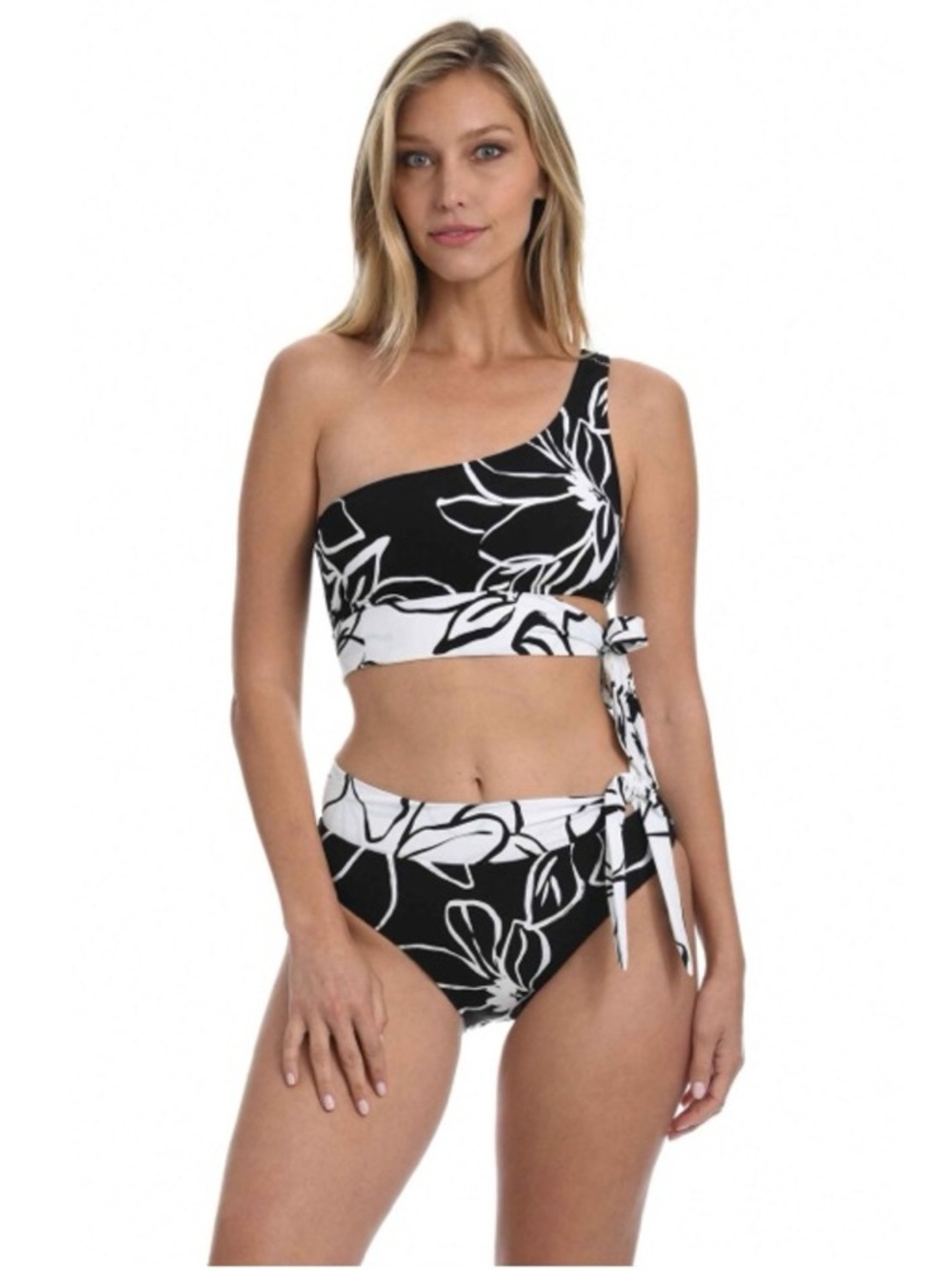 La Blanca Plus 2 Piece Bikini Swim Set in Black White MOONLIT 18W 20W NWT $166+